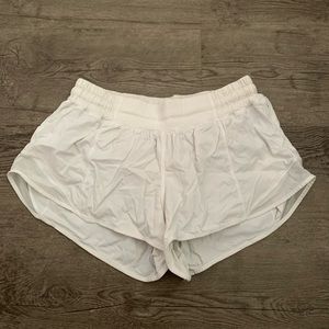 Lululemon White Hotty Hot Shorts